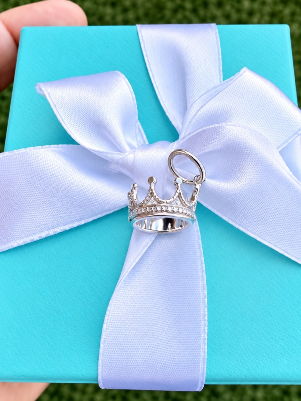 Tiffany & Co. Crown Charm Pendant in Silver
